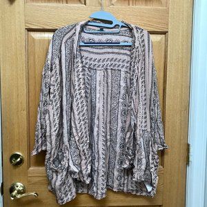 Ecote Blush Pink Kimono Cardigan (w/ Pockets)